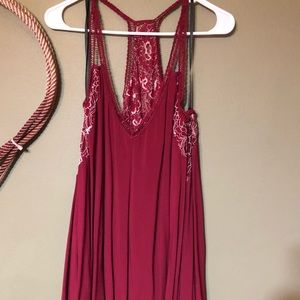 City Triangles burgundy sleeveless dress